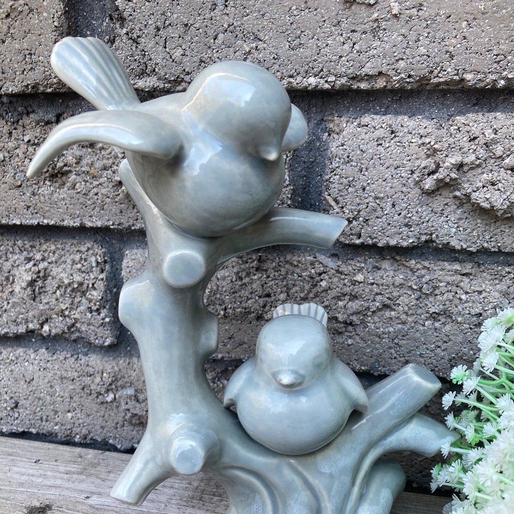 Vintage (mid 20th C)  Colloma Canada Pottery Birds on A Branch